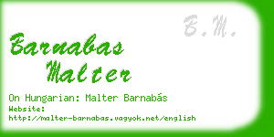 barnabas malter business card